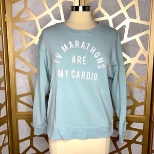 “TV MARATHONS ARE MY CARDIO” SWEATER‎